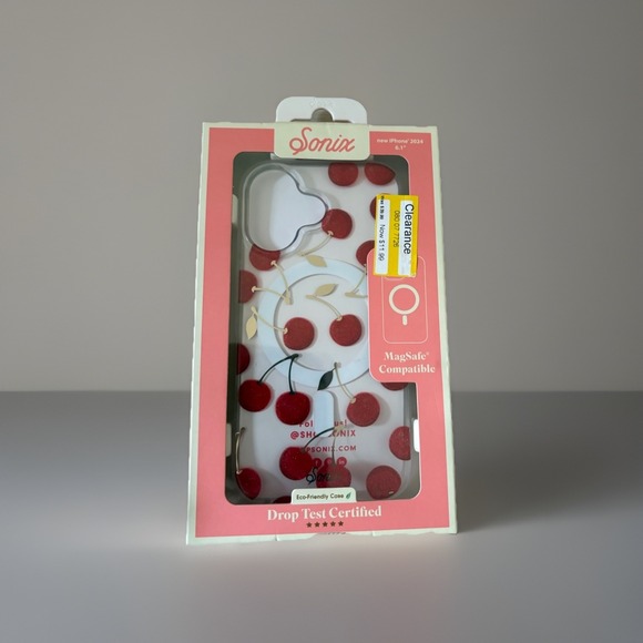 Sonix Other - NIB Sonix Apple iPhone 16 Phone Case with MagSafe Compatible Clear/Cherry On Top